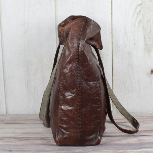 Ellington Brown Leather Double Handle Shoulder Tote Handbag Purse - Picture 3 of 12